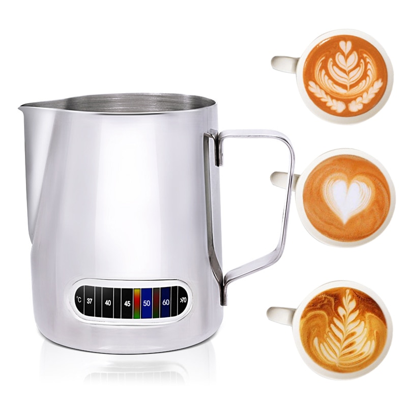 Milk Pitcher Built-in Thermometer Jug