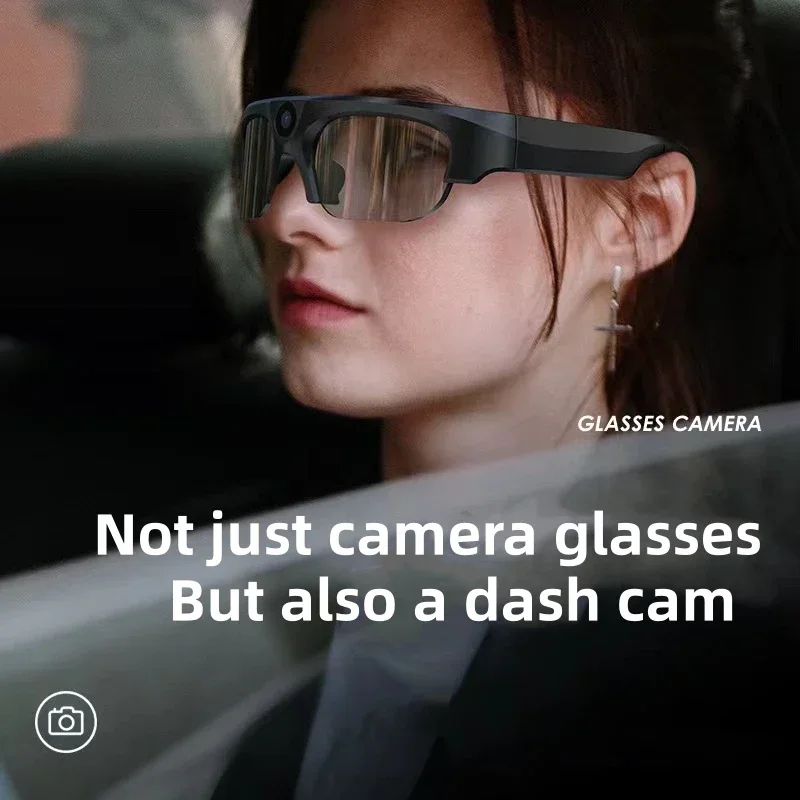 Mini 2K HD Camera Smart Glasses TWS Wireless Live Bluetooth Waterproof Drive Video Recorder Sports Outdoor Ride Call