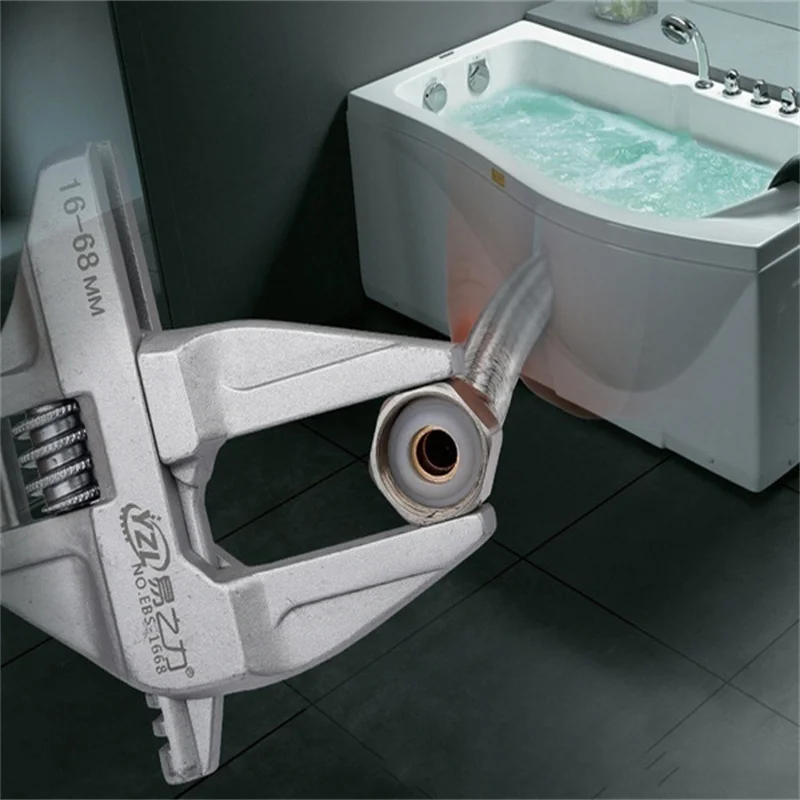 Mini Adjustable Bathroom Adjustable Wrench Strong Clamping Large Open End Multifunctional Aluminum Spanner Bathroom Mini Adjustable Bathroom Adjustable Wrench Strong Clamping Large Open End Multifunctional Aluminum Spanner Bathroom