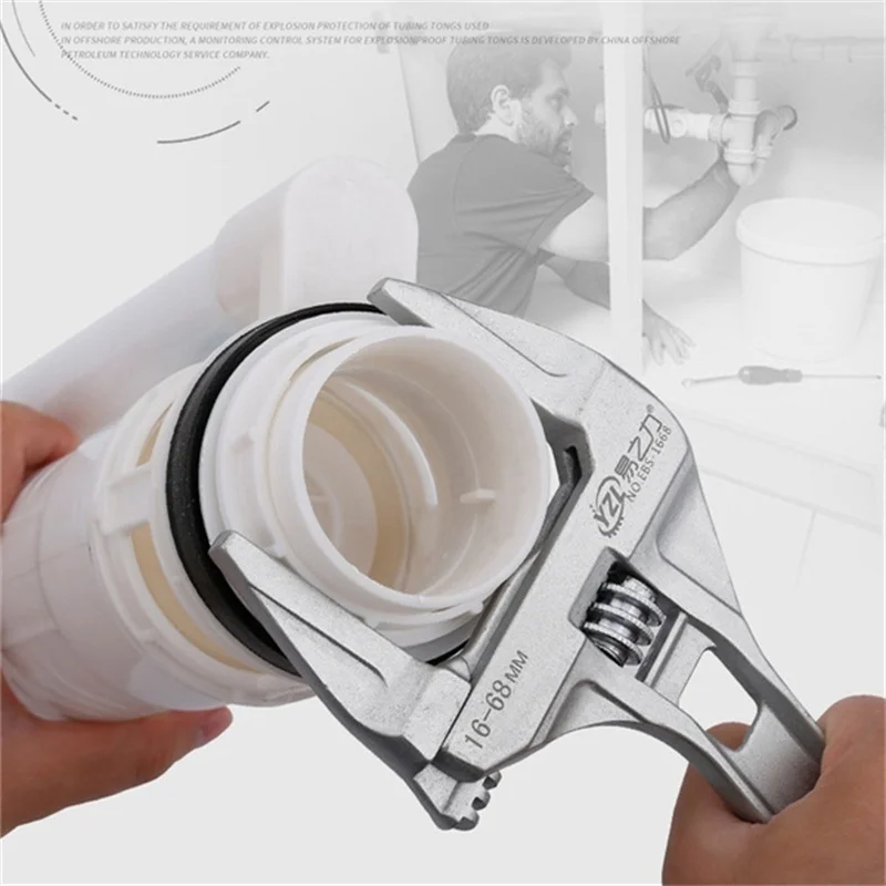 Mini Adjustable Bathroom Adjustable Wrench Strong Clamping Large Open End Multifunctional Aluminum Spanner Bathroom Mini Adjustable Bathroom Adjustable Wrench Strong Clamping Large Open End Multifunctional Aluminum Spanner Bathroom
