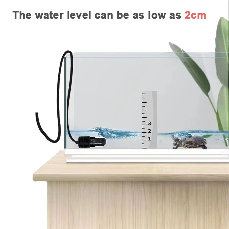 Mini Aquarium Heating Rod Fish Tank Aquarium Heater Submersible Thermostat Heater 18-34°C Adjustable Temperature