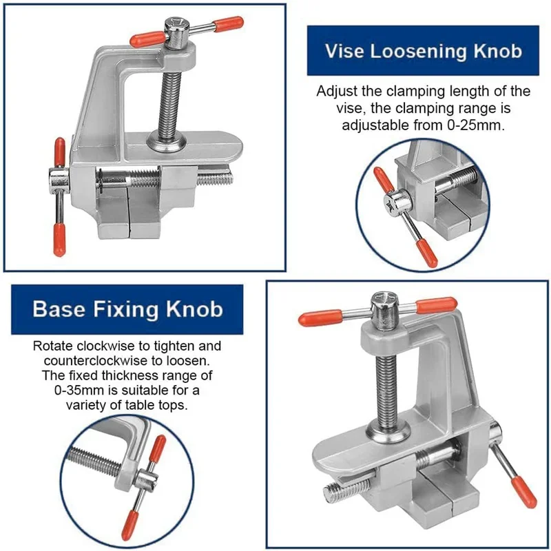 Mini Bench Vise Muliti-Funcational 3.5 Quot Aluminum Miniature Small Jewelers Hobby Clamp On Table Flat Pliers Tool Vice Mini Bench Vise Muliti-Funcational 3.5 Quot Aluminum Miniature Small Jewelers Hobby Clamp On Table Flat Pliers Tool Vice