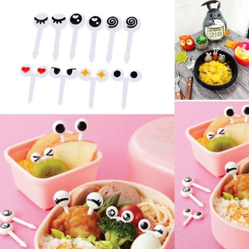 Mini Bento Box Picks with Funny Eyes Design (10 pcs) Mini Bento Box Picks with Funny Eyes Design (10 pcs)