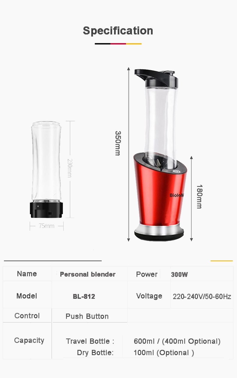 Mini Blender Portable Food Processor