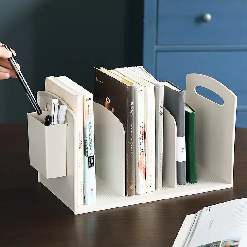 Mini Bookcase Plastic Desk Organizer