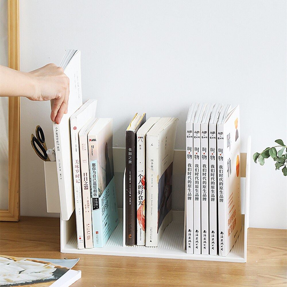 Mini Bookcase Plastic Desk Organizer
