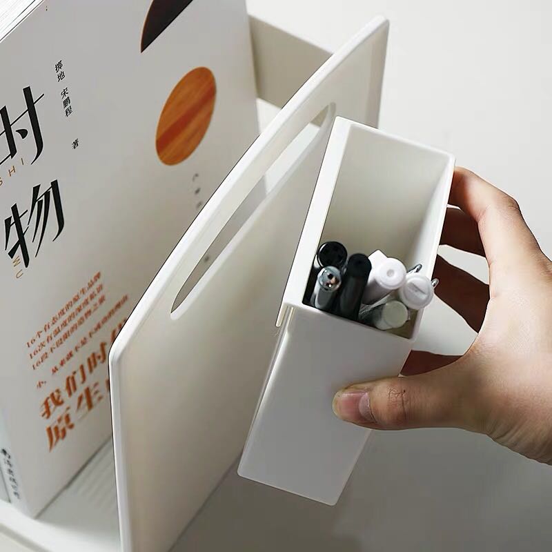 Mini Bookcase Plastic Desk Organizer