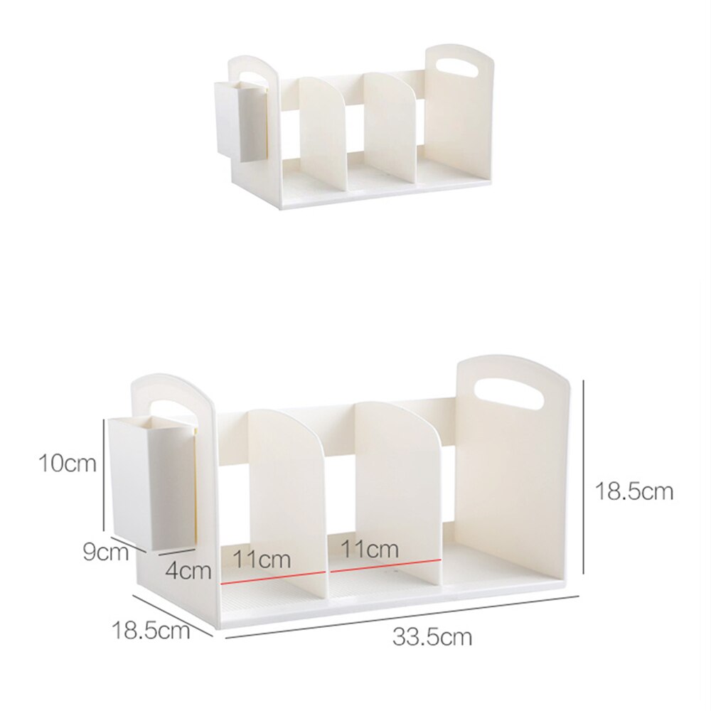 Mini Bookcase Plastic Desk Organizer