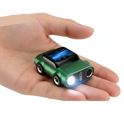 Mini Camera 2K HD Video Recorder Car Shaped Keychain Thumb Camera Built in Flash 130° Wide Angle Lens Auto Focus Cam