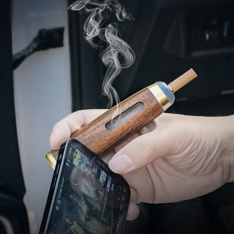 Mini Car Ashtray Walnut Wood Cigarette Holder Case Car Ashtray Mini Car Ashtray Walnut Wood Cigarette Holder Case Car Ashtray