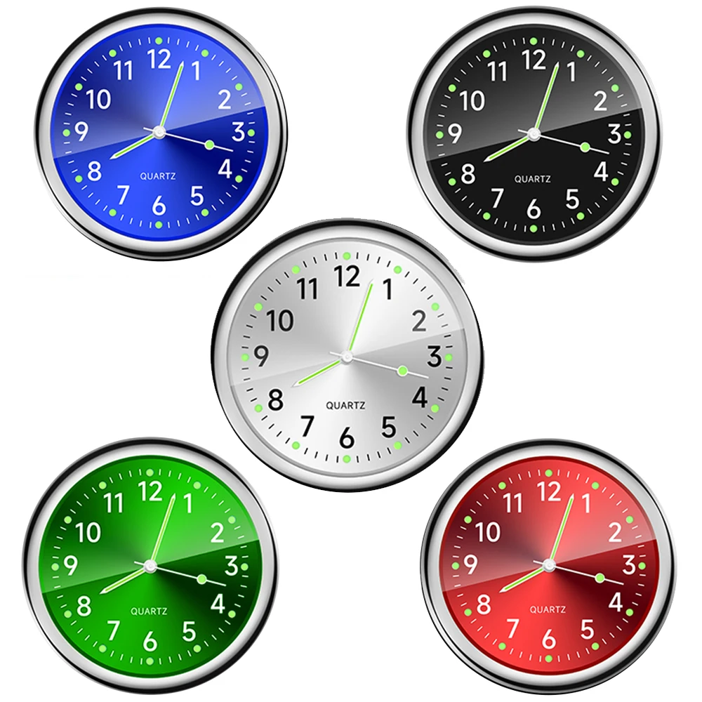 Mini Car Clock Luminous 5 Colors Auto Stick-On Digital Watch Mechanics Quartz Motorcycle Clocks Auto Ornament Car Mini Car Clock Luminous 5 Colors Auto Stick-On Digital Watch Mechanics Quartz Motorcycle Clocks Auto Ornament Car