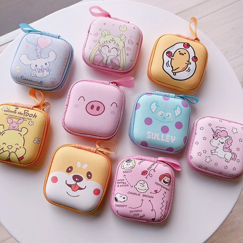 Mini Cartoon Earbud Pouch Case Mini Cartoon Earbud Pouch Case