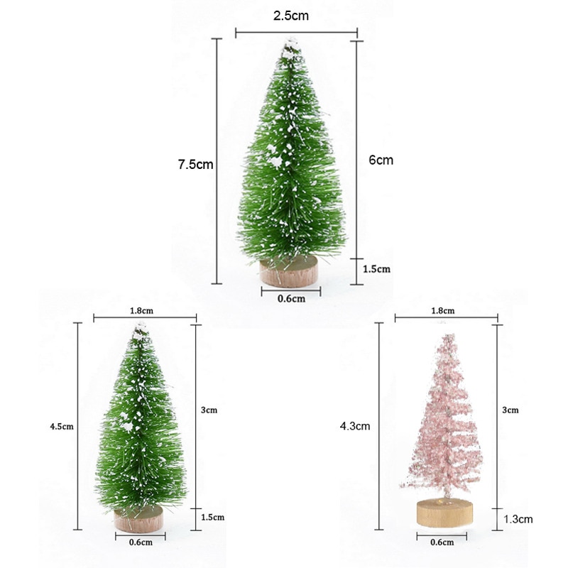 Mini Christmas Pine Tree Decor (12 pcs)