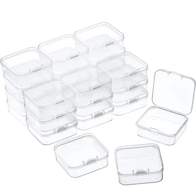 Mini Clear Plastic Jewelry Boxes (6 pcs)