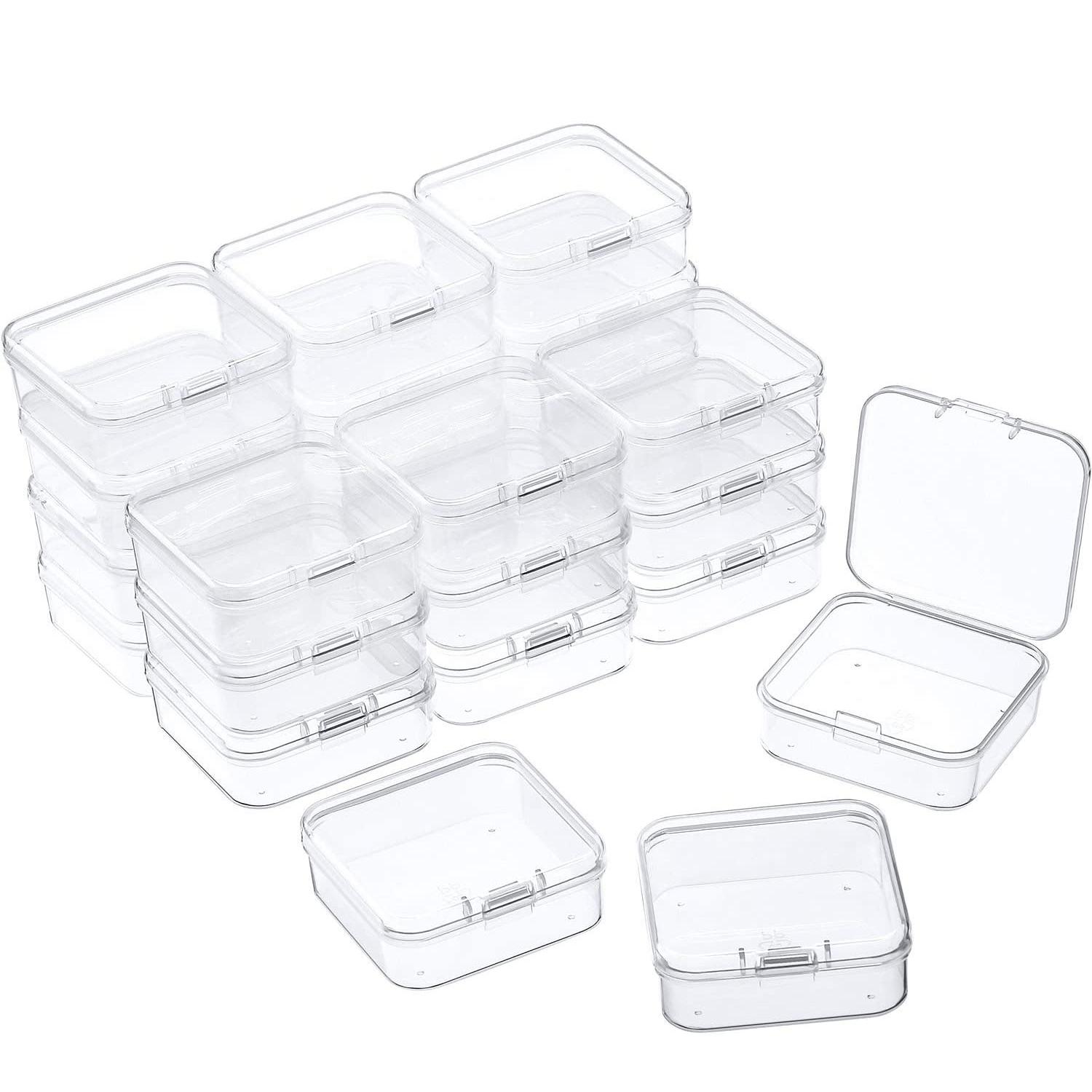 Mini Clear Plastic Jewelry Boxes (6 pcs)