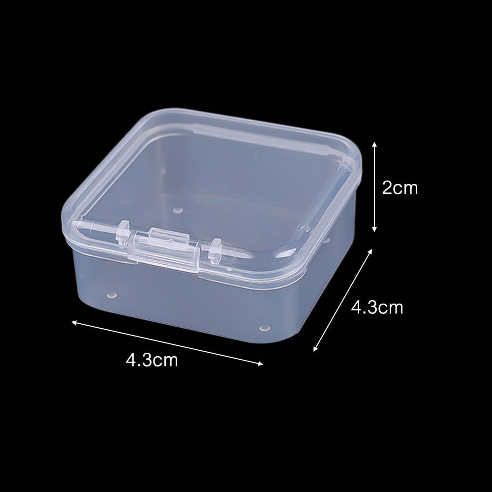 Mini Clear Plastic Jewelry Boxes (6 pcs)