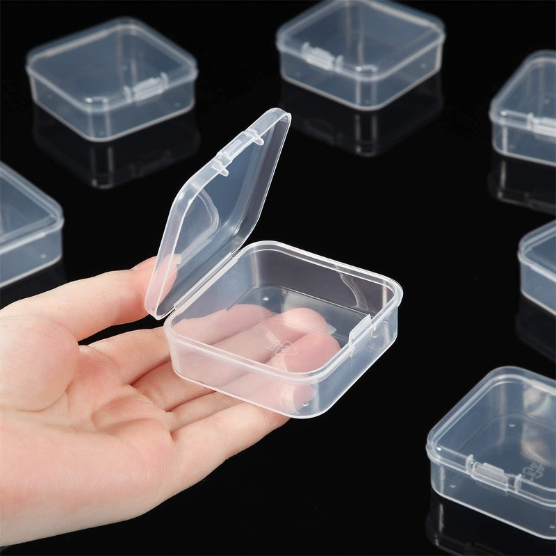 Mini Clear Plastic Jewelry Boxes (6 pcs)
