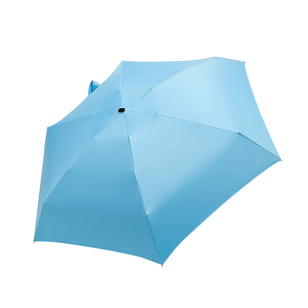 Mini Compact Pocket Umbrella for Women Flat Lightweight Umbrella Parasol Folding Sun Umbrellas Travel Sunshade Paraguas