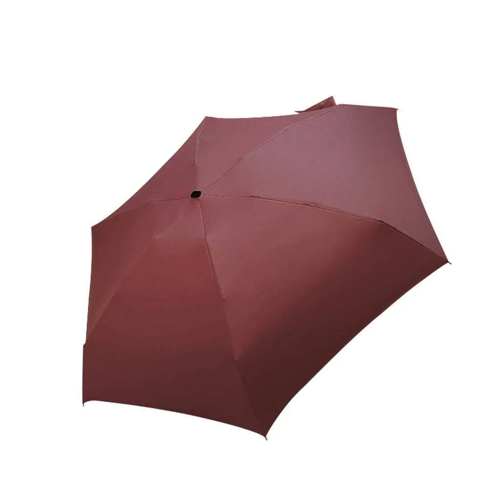 Mini Compact Pocket Umbrella for Women Flat Lightweight Umbrella Parasol Folding Sun Umbrellas Travel Sunshade Paraguas