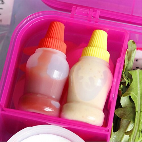 Mini Condiment Bottles Squeeze Bottles (2 pcs)
