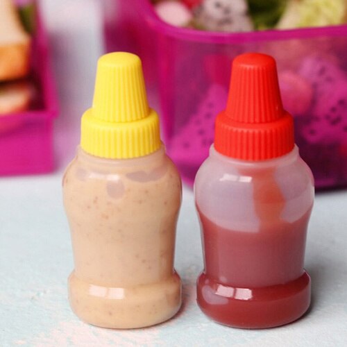 Mini Condiment Bottles Squeeze Bottles (2 pcs)