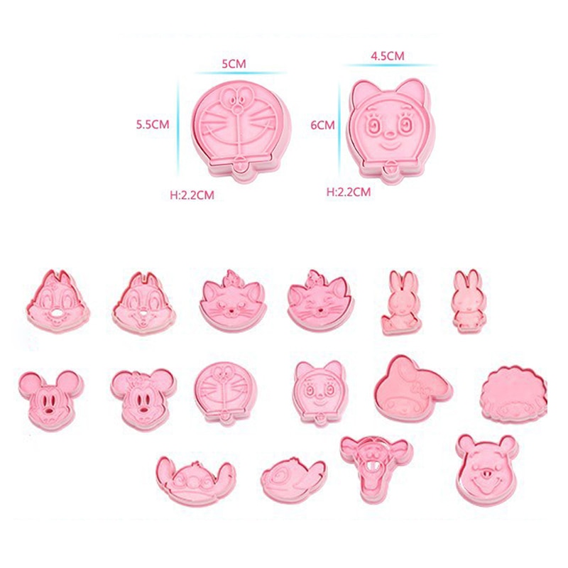 Mini Cookie Cutters Cartoon Mold 2pcs/set