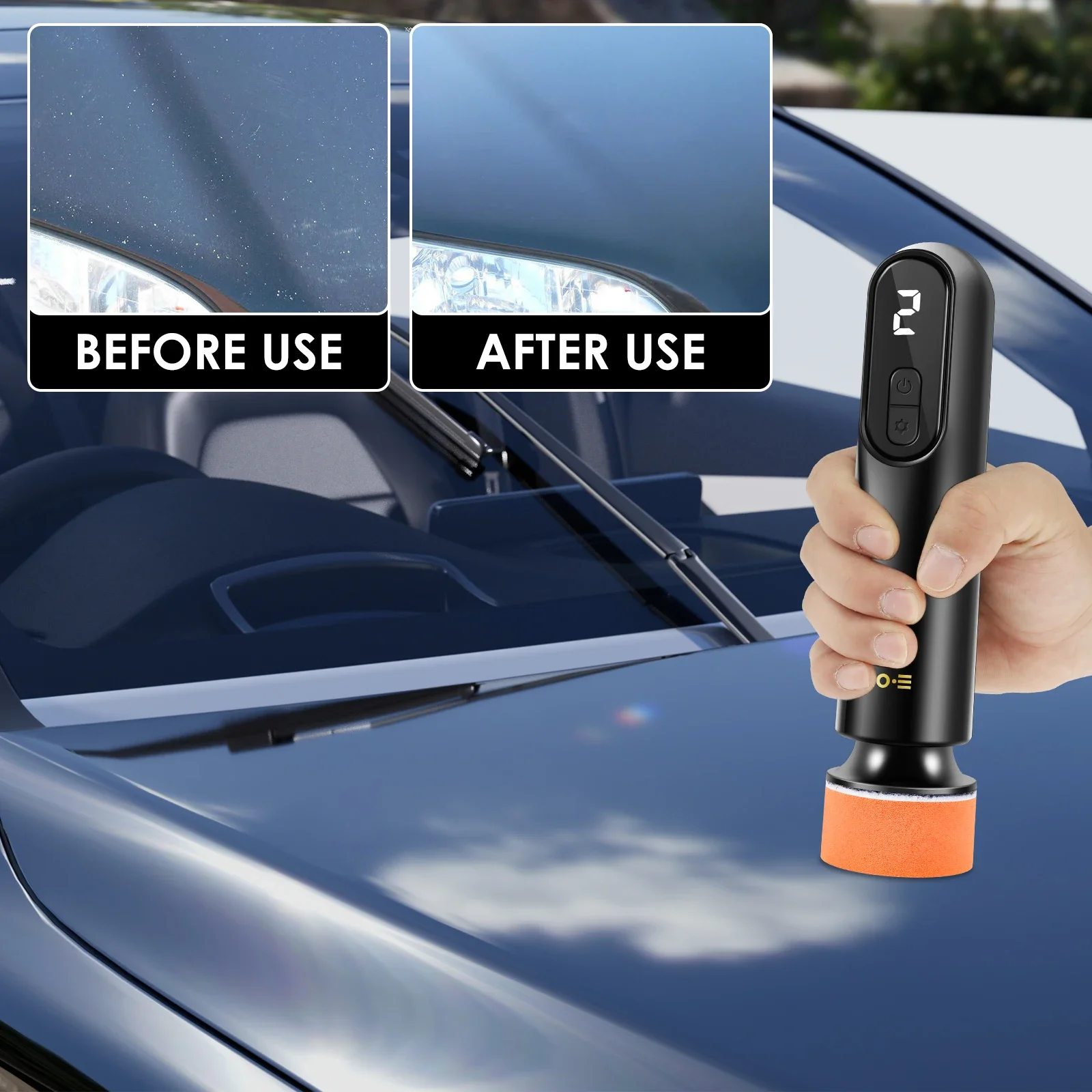 Mini Cordless Car Polisher Electric Car Polishing Repair Kit LED Display Automotive Scratch Removal Polishing Machine