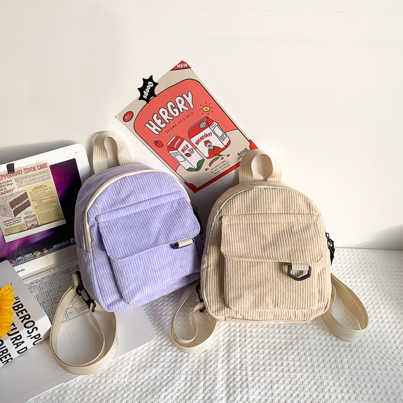 Mini Corduroy Backpack for Women