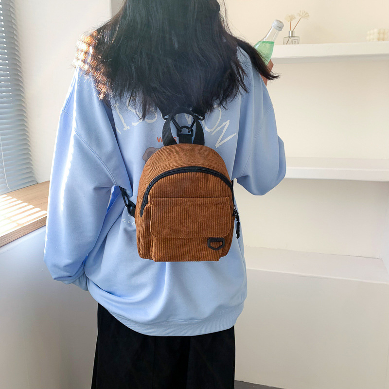 Mini Corduroy Backpack for Women