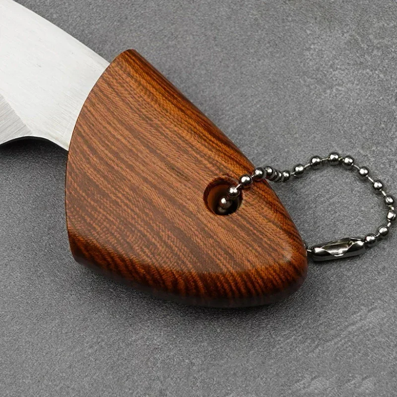 Mini D2 Blade EDC Kitchen Fruit imitate Wooden Handle Knife with Wooden Sheath Outdoor Camping Multifunctional Mini D2 Blade EDC Kitchen Fruit imitate Wooden Handle Knife with Wooden Sheath Outdoor Camping Multifunctional