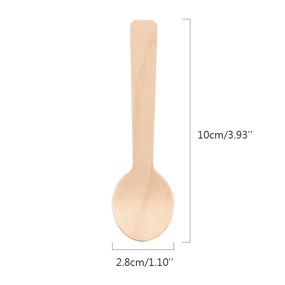 Mini Disposable Wooden Spoons (100 pcs)