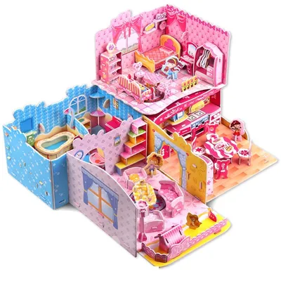 Mini Dollhouse DIY Paper Construction Mini Dollhouse DIY Paper Construction