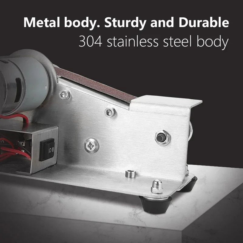 Mini Electric Belt Sander DIY Polishing Grinding Machine Cutter Edges Sharpener Multifunctional Grinder Power Tool Mini Electric Belt Sander DIY Polishing Grinding Machine Cutter Edges Sharpener Multifunctional Grinder Power Tool