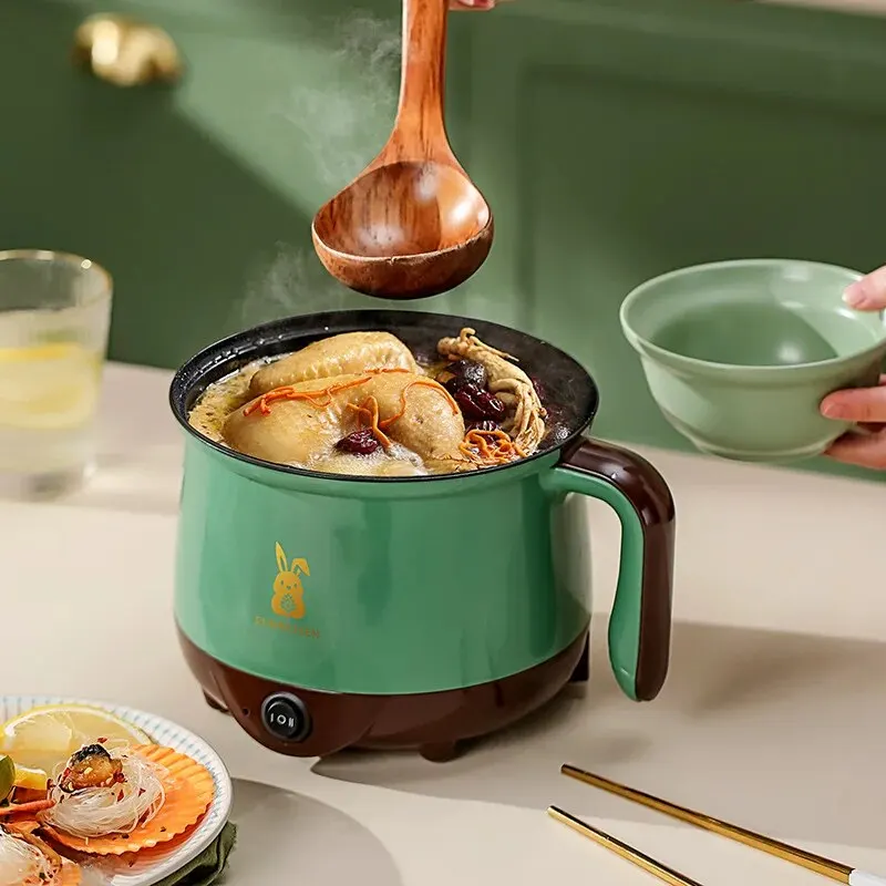 Mini Electric Cooker For Home Kitchen 2 People Food Noodle Double Layer Multifunction Non-stick Pan Steam Cooking Mini Electric Cooker For Home Kitchen 2 People Food Noodle Double Layer Multifunction Non-stick Pan Steam Cooking