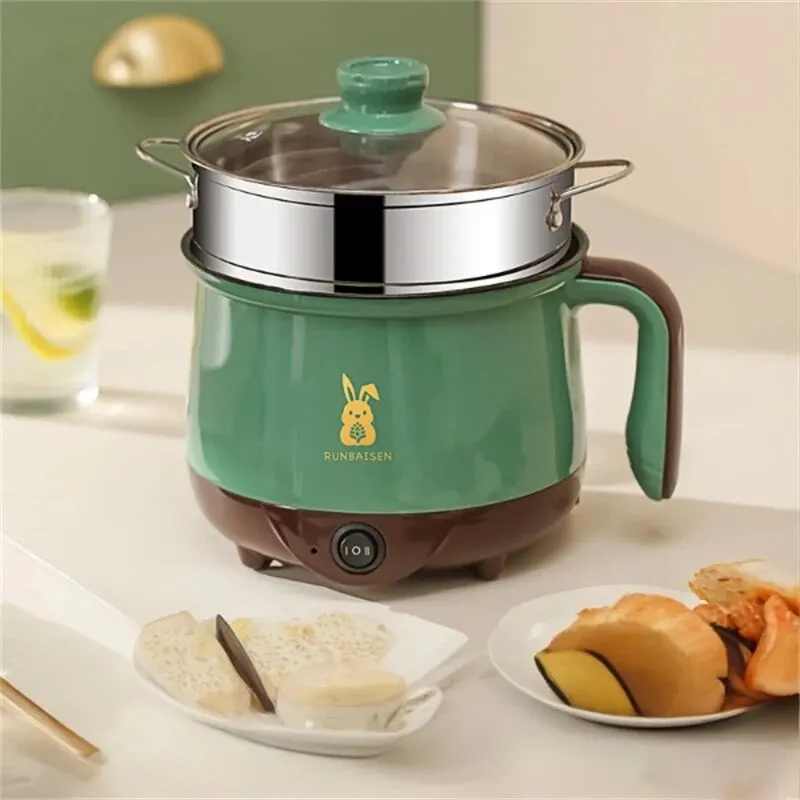 Mini Electric Cooker For Home Kitchen 2 People Food Noodle Double Layer Multifunction Non-stick Pan Steam Cooking Mini Electric Cooker For Home Kitchen 2 People Food Noodle Double Layer Multifunction Non-stick Pan Steam Cooking