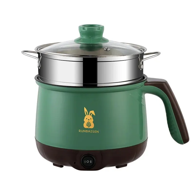 Mini Electric Cooker For Home Kitchen 2 People Food Noodle Double Layer Multifunction Non-stick Pan Steam Cooking Mini Electric Cooker For Home Kitchen 2 People Food Noodle Double Layer Multifunction Non-stick Pan Steam Cooking