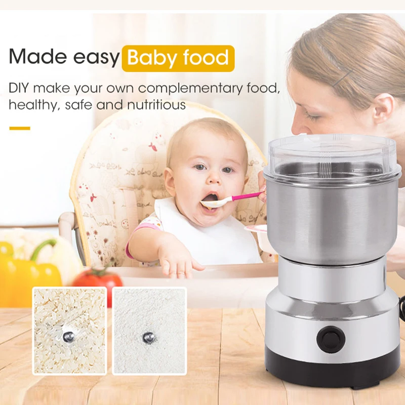 Mini Electric Grinder Household 300ml Ultrafine Baby Food Pulverizer Coffee Grinder Spice Pepper Grinder Grain Mill 4