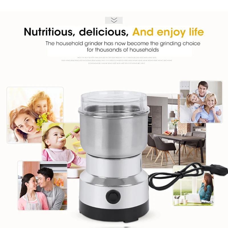 Mini Electric Grinder Household 300ml Ultrafine Baby Food Pulverizer Coffee Grinder Spice Pepper Grinder Grain Mill 4