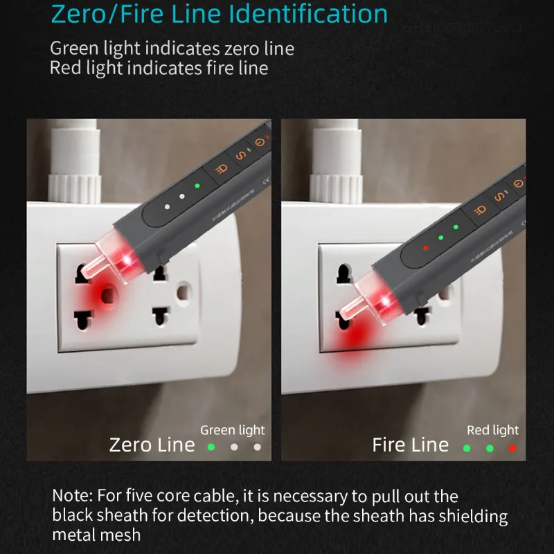 Mini Electric Test Pen Non-Contract Cordless Electricity Detector Wireless Electrical Circuit Voltage Pen Mini Electric Test Pen Non-Contract Cordless Electricity Detector Wireless Electrical Circuit Voltage Pen