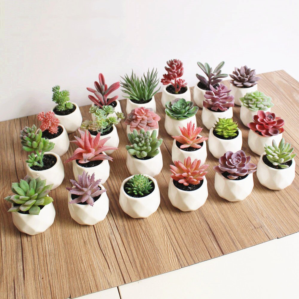 Mini Fake Plants Artificial Succulents Mini Fake Plants Artificial Succulents
