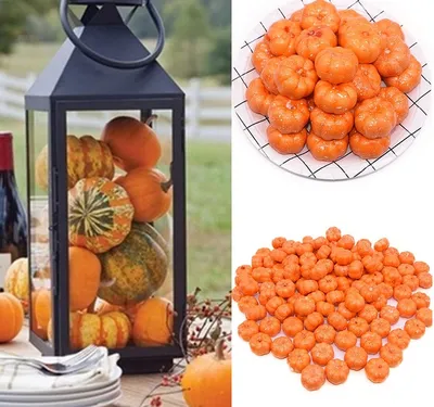Mini Fake Pumpkins Decoration (25 pcs)