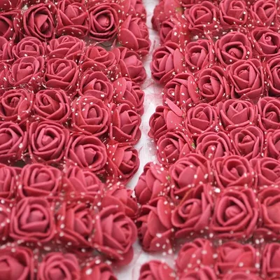 Mini Foam Rose Flowers (144pcs)