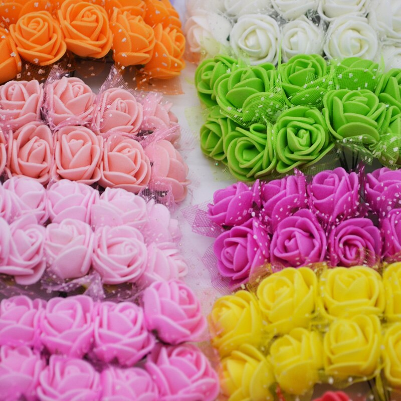 Mini Foam Rose Flowers (144pcs)