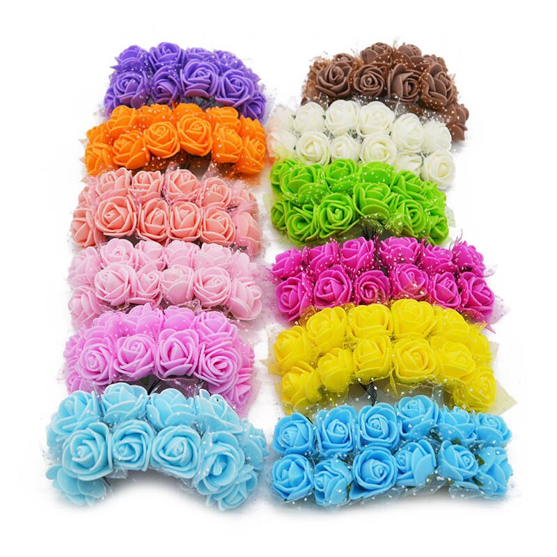 Mini Foam Rose Flowers (144pcs)