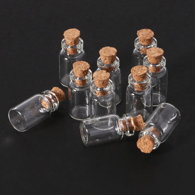 Mini Glass Bottle with Cork (10 pcs)