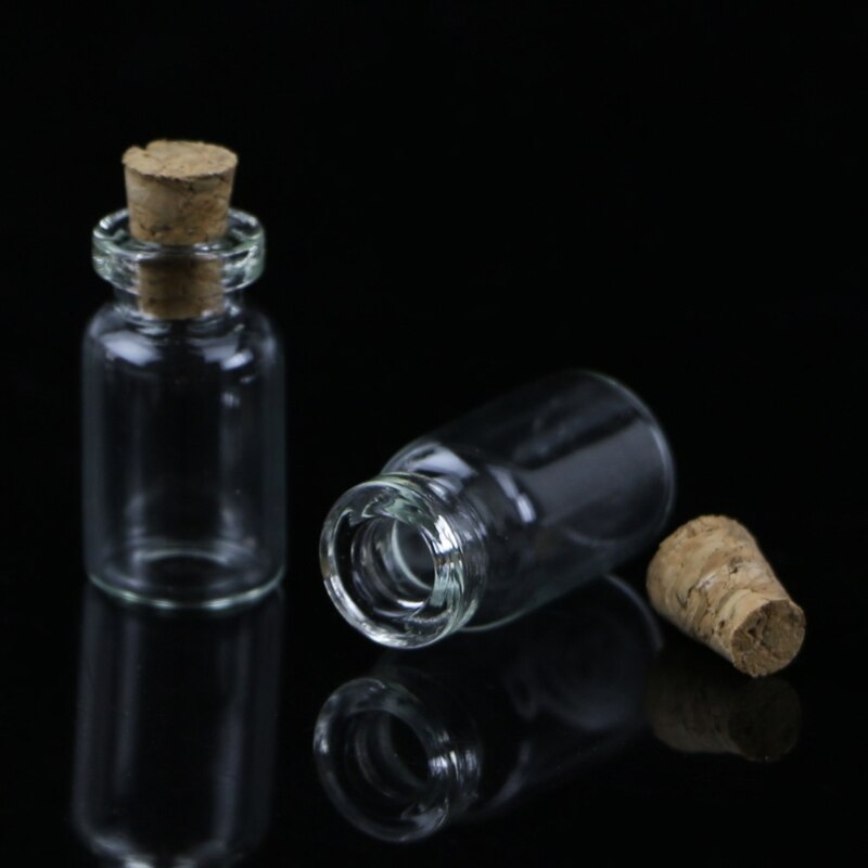 Mini Glass Bottle with Cork (10 pcs) Mini Glass Bottle with Cork (10 pcs)