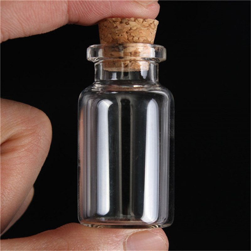 Mini Glass Bottles with Cork (10Pcs)