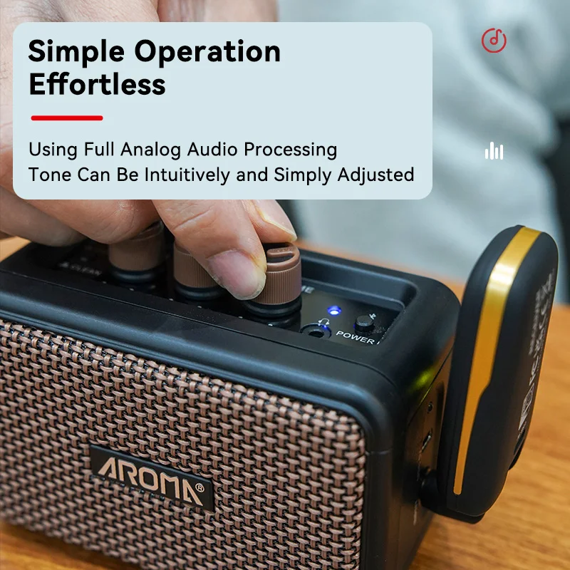 Mini Guitar Amplifier 5W Electric Guitar Amp Small Practice Guitar Amp with Bluetooth Clean & Overdrive Channels