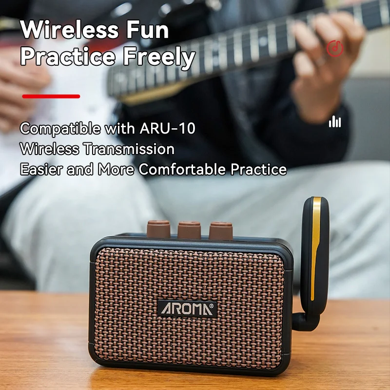 Mini Guitar Amplifier 5W Electric Guitar Amp Small Practice Guitar Amp with Bluetooth Clean & Overdrive Channels