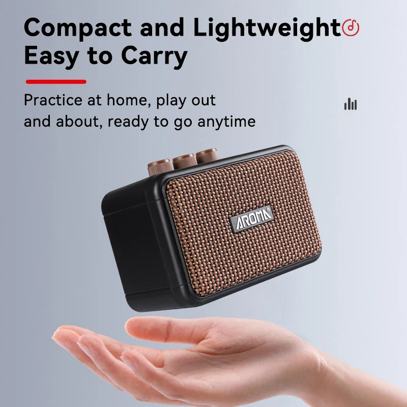 Mini Guitar Amplifier 5W Electric Guitar Amp Small Practice Guitar Amp with Bluetooth Clean & Overdrive Channels